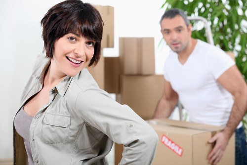 Happy customers finalizing their move in Battersea